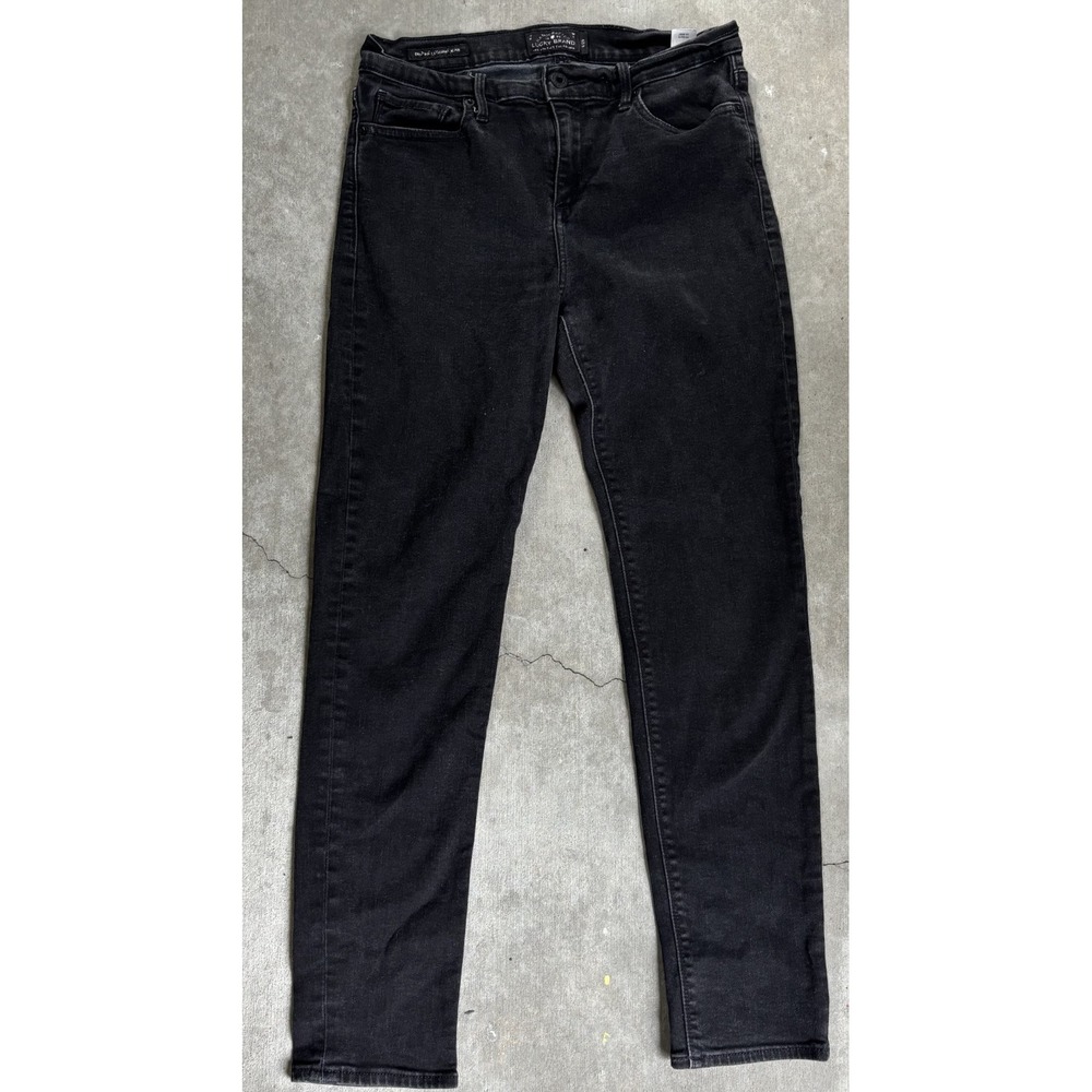 Lucky Brand Womens Brooke Legging Jeans Black Denim All Day Comfort Pocket 8/29